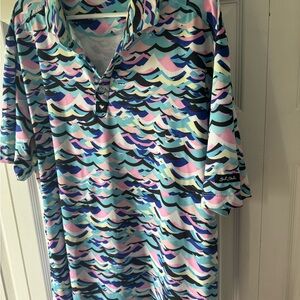 Bad birdie colorful polo